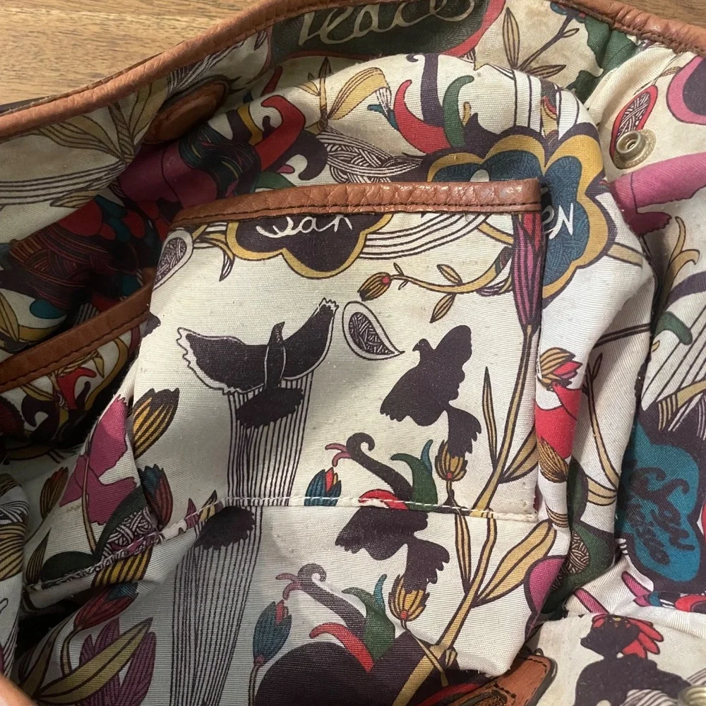 The SAK tobacco genuine leather bag AND matching phone case